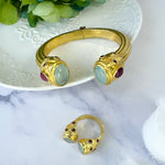 Cuff - Constantinople - Chalcedony and Ruby