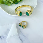 Ring - Constantinople - Green Onyx & Prasiolite
