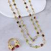 Necklace - Bezel Set Multi Gemstones