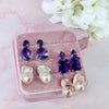 Earrings - Amethyst & Baroque Pearl Trio
