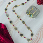 Necklace - Labradorite & Ruby