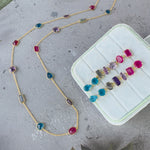Necklace - Multi Coloured Quartz