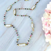 Necklace - Tourmaline Beads & Biwa Pearls