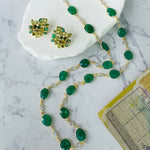Necklace - Green Onyx & Moonstone
