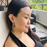 Earrings - Pink Topaz, Blue Topaz, & Green Quartz Trio