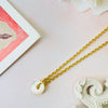 Necklace - Nacre Pi Disc On Rolo Chain