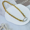Necklace - Gold Chain With Silver Carabiner