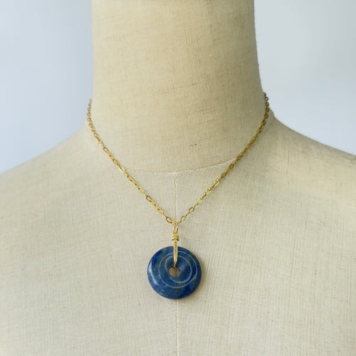 Necklace - Lapis Lazuli on Link Chain