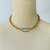 Necklace - Gold Chain With Silver Carabiner