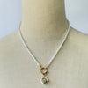 Necklace - Pearl with Pearl and Evil Eye Charm