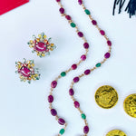 Necklace - Ruby and Emerald Cabochon