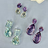 Earrings - Amethyst Double Drops