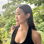 Earrings - Green Quartz Double Drops