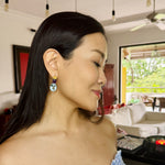 Earrings - Citrine, Amethyst & Aquamarine Trio