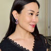 Earrings - Amethyst Double Drops
