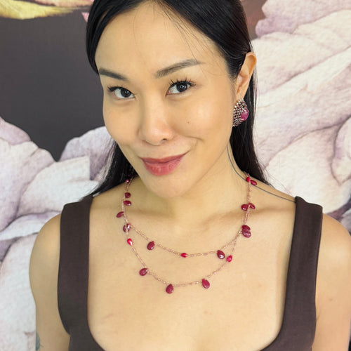 Necklace - Ruby and Tourmaline