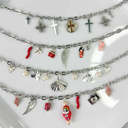 Necklace - Dreamweaver - Charm Necklace - Rhodium