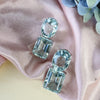 Earrings - Aquamarine Double Drops