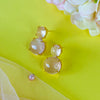 Earrings - Rose Quartz Double Drop