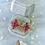 Earrings - Ruby & Multi Sapphires