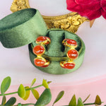 Earrings - Bubble Hoop in Carnelian