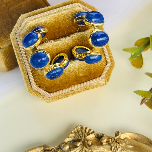 Earrings - Bubble Hoop in Lapis Lazuli