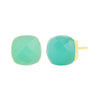 Earrings - Aqua Chalcedony Naked Stud