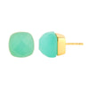 Earrings - Aqua Chalcedony Naked Stud