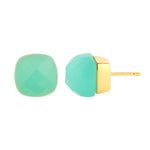 Earrings - Aqua Chalcedony Naked Stud