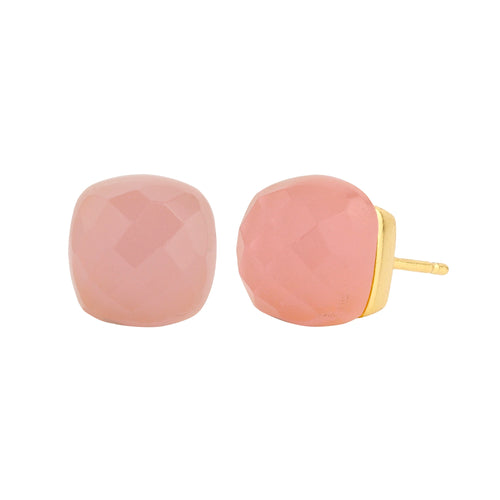 Earrings - Rose Quartz Naked Stud