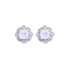 Earrings - Moonstone & White Topaz Halo