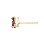 Earrings - Rhodolite Baby Trillion Stud