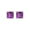 Earrings - Amethyst Square Studs