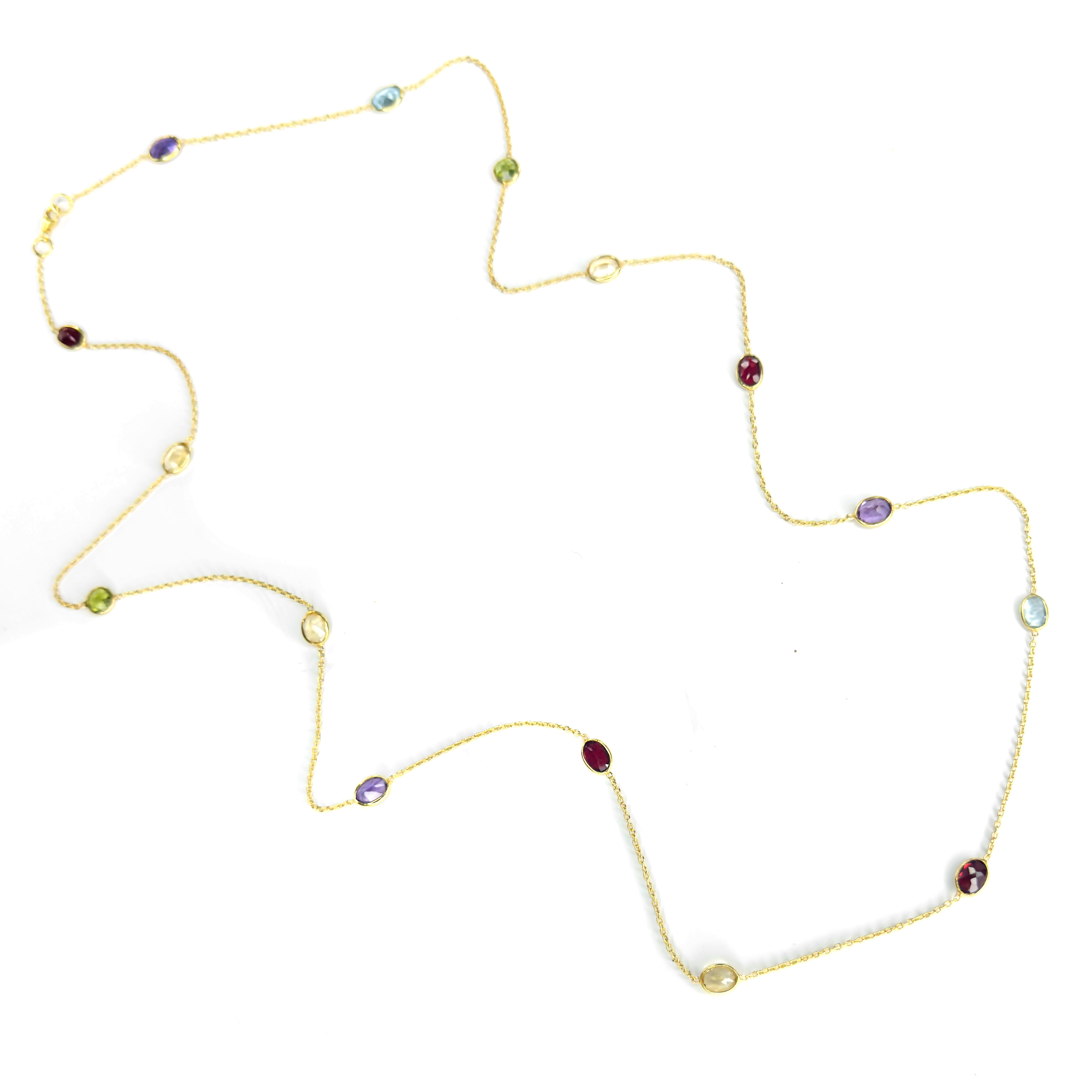 Luxury gemstone necklace with contemporary statement style