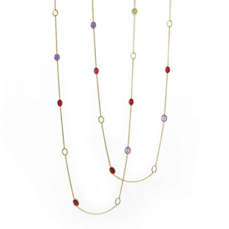 Necklace - Mini Multi Gemstone Station