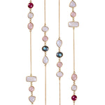 Necklace - Labradorite, Moonstone, Ruby & Rose Quartz