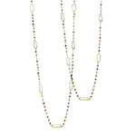 Necklace - Tourmaline Beads & Biwa Pearls