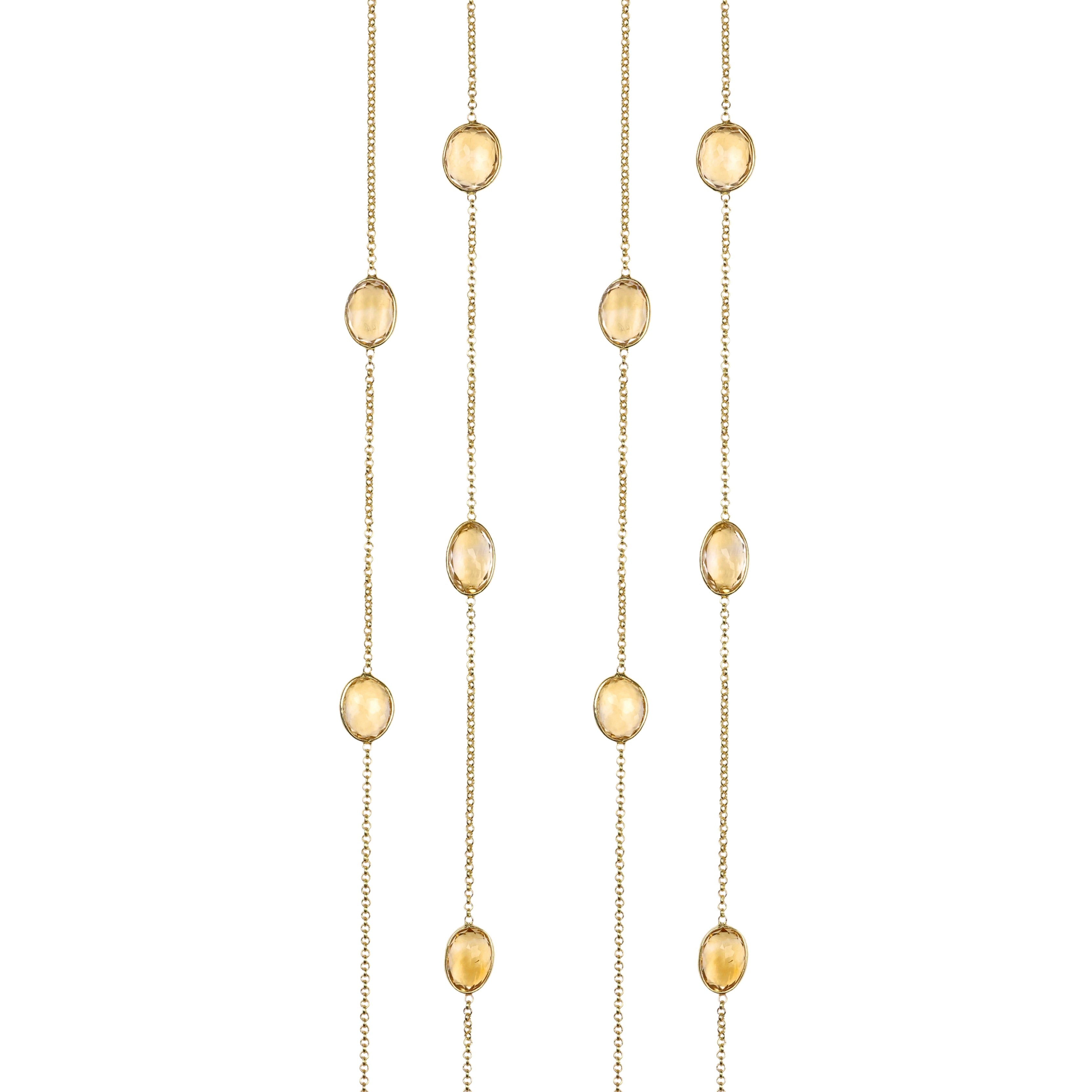 Small Citrine Station Necklace