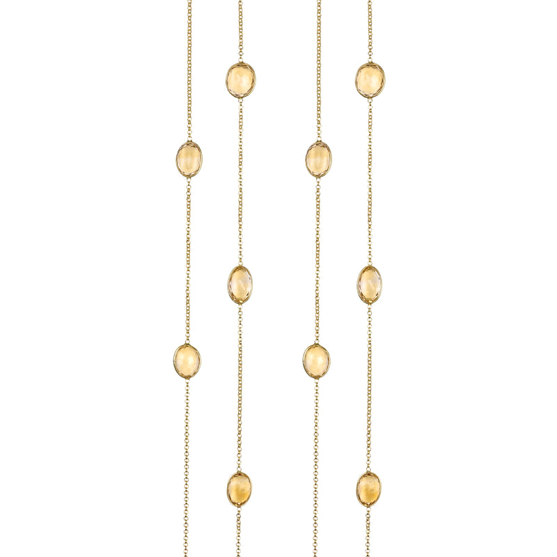 Necklace - Small Citrine Station