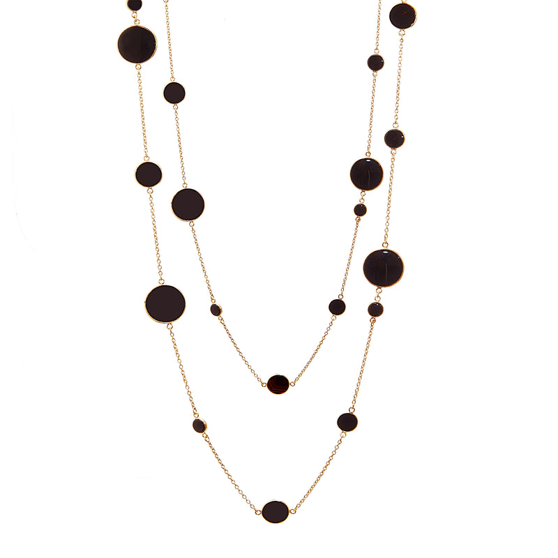 Necklace - Black Onyx Slice