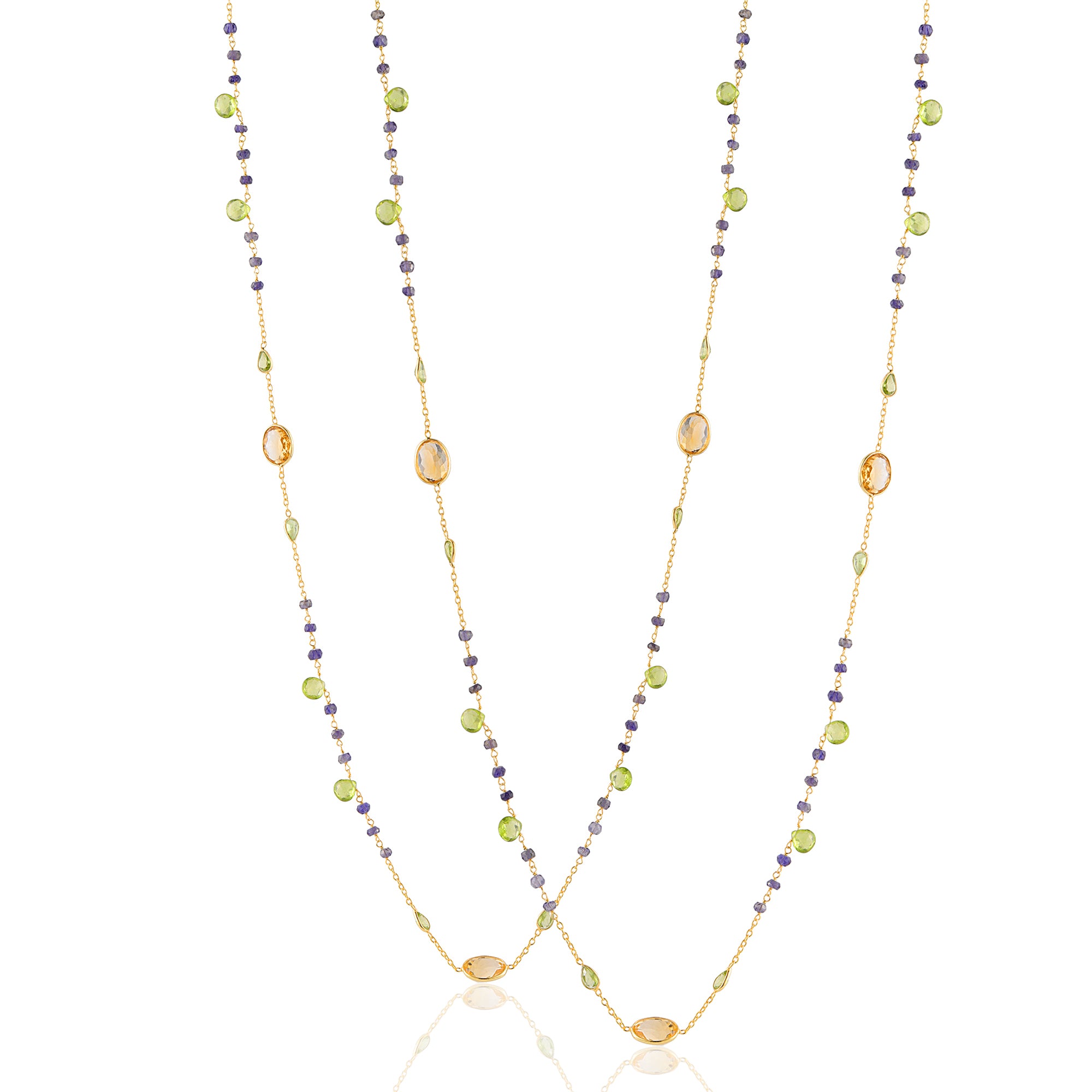 Contemporary luxury gemstone necklace with statement appeal