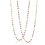 Necklace - Ruby and Emerald Cabochon