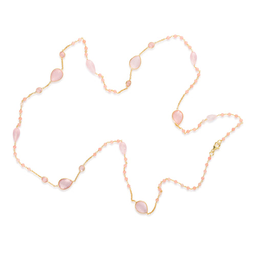 Necklace - Rose Quartz & Opal