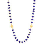 Necklace - Lapis Lazuli & Gold Bead