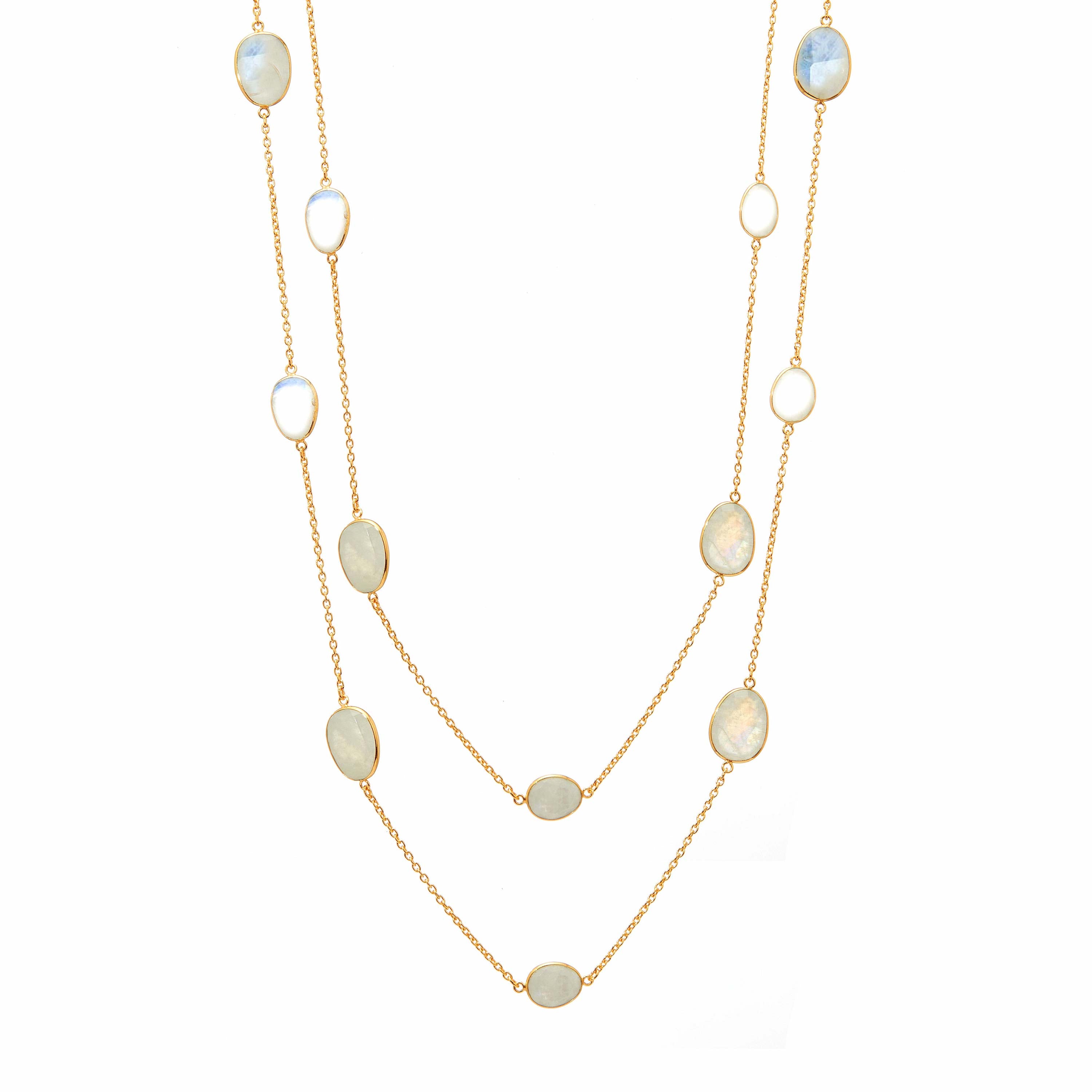 Moonstone Station Necklace
