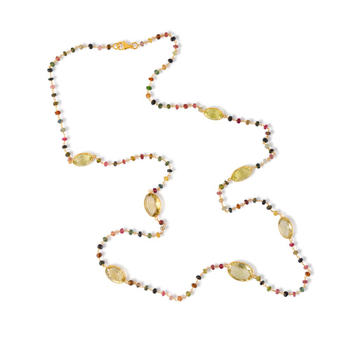Necklace - Lemon Quartz & Tourmaline