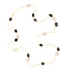 Necklace - Black Onyx, Obsidian & Coin Pearl