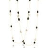 Necklace - Black Onyx, Obsidian & Coin Pearl