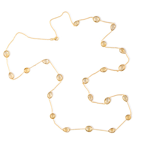 Necklace - Large Citrine Station