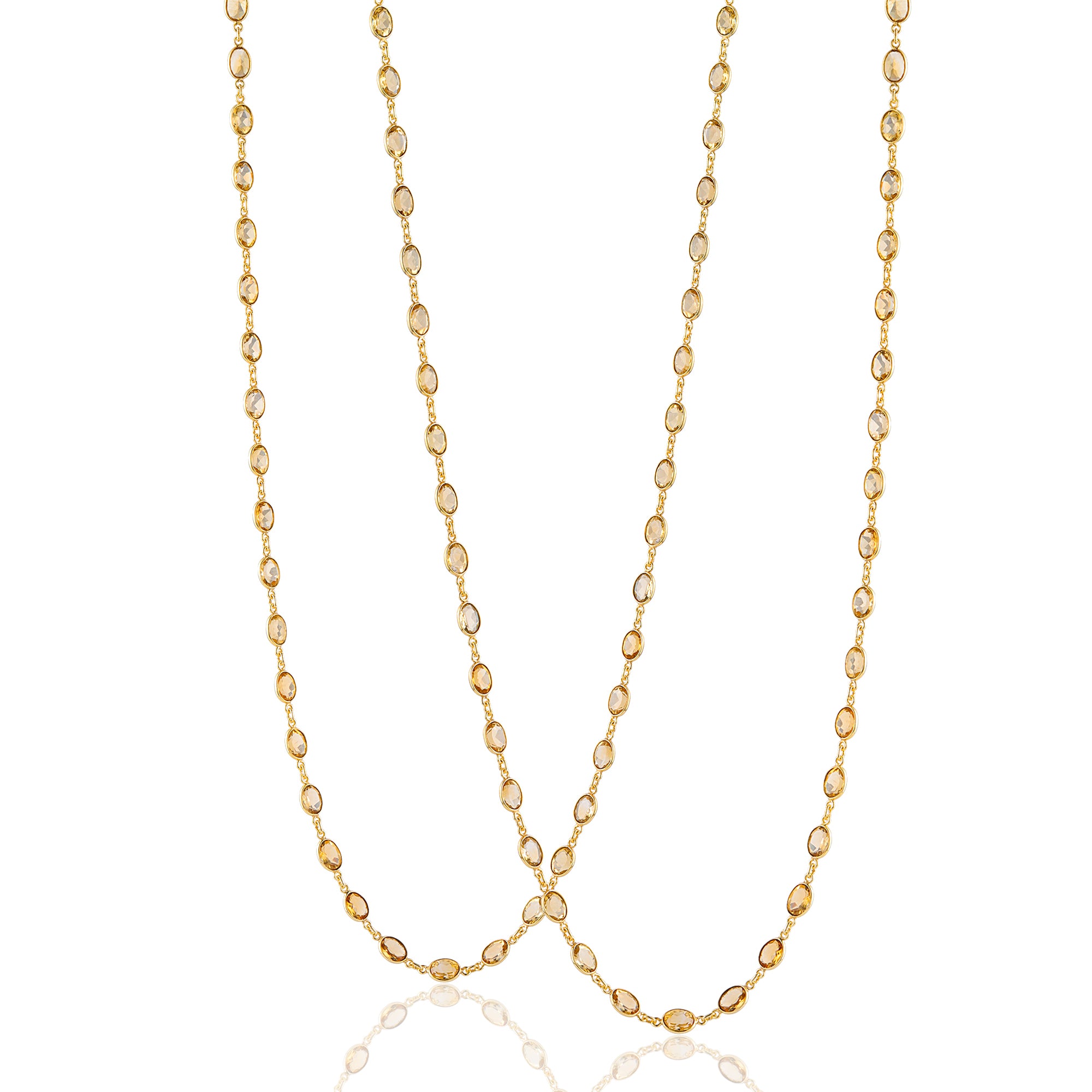 Bezel Set Citrine Necklace in Citrine, gold plated, handcrafted gemstone necklace Singapore